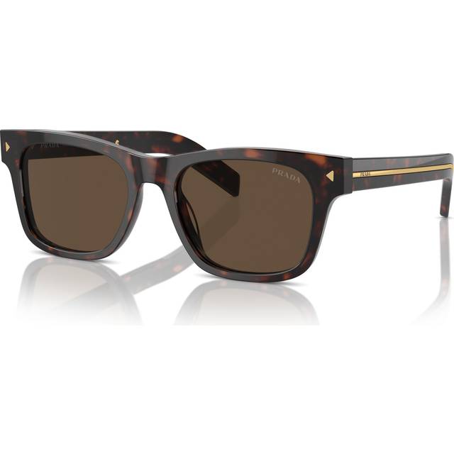 Prada Man PR A17S 17N70F Solglasögon Acetat Sköldpadda Brun Fyrkantig Normal Antireflex