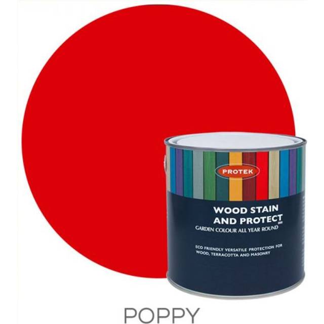 Protek Wood Stain & Protector - Poppy 25 Litre - Red