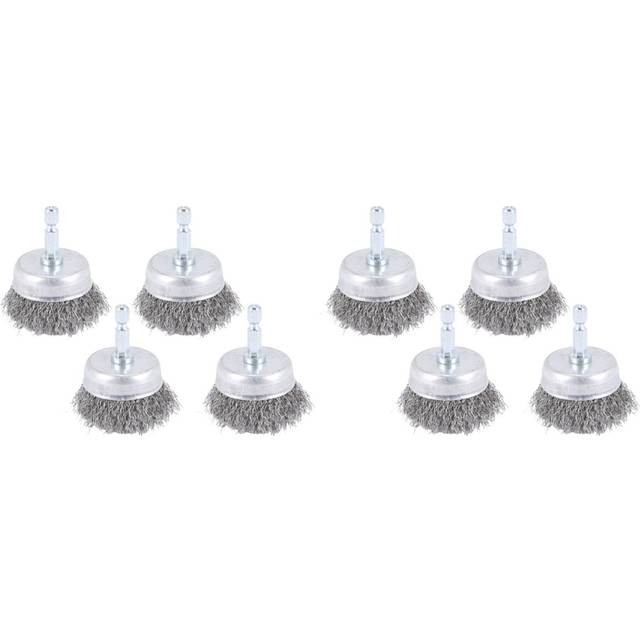 4 Pcs Wire Cup Brush Set, Wire Brush for Drill 1/4 Inch Arbor