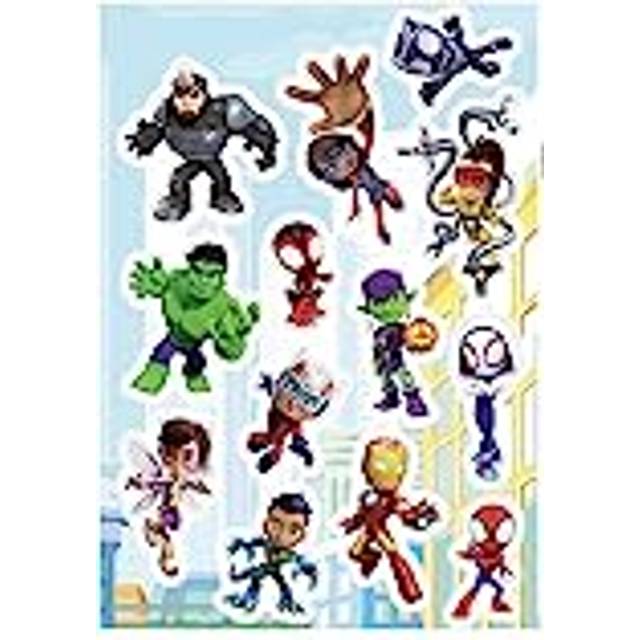 Marvel Wall Sticker - Spidey and Friends - Size 50 x 70 cm, 13 Stickers - Spider-Man, Wall Stickers, Children's Room