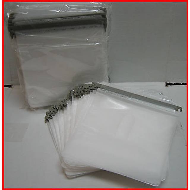 100 Pk CD DVD Plastic Index Hanger Sleeve for Aluminum DVD Storage Case Replacement and Refill
