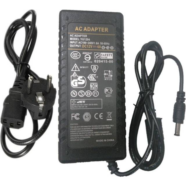 (EU cable) 12V 4A AC Adapter Charger for Dell Screen LED Monitor S2340M S2440L S2440Lb S2740L S2340L S2240T ADP-40DD B, PA-1041-71 12V3.33A