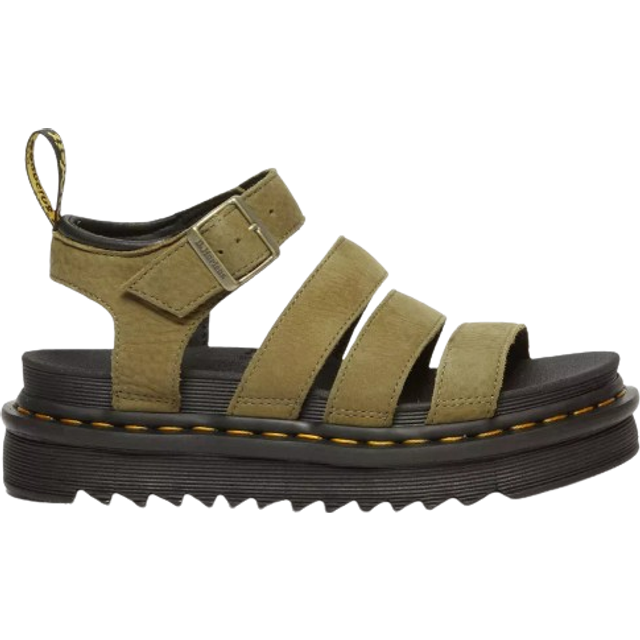 Dr. Martens Blaire Tumbled Nubuck Sandalen in Grün, Größe: 38