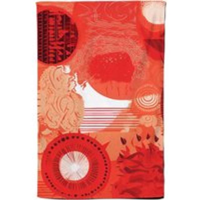 Abstract Red Sun pattern Tea Towel - One Size