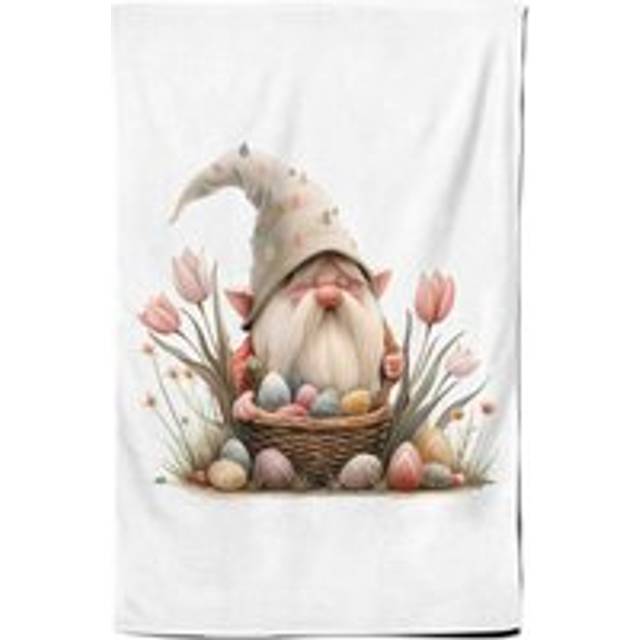 Easter Gnome Basket Tea Towel - Multi - One Size