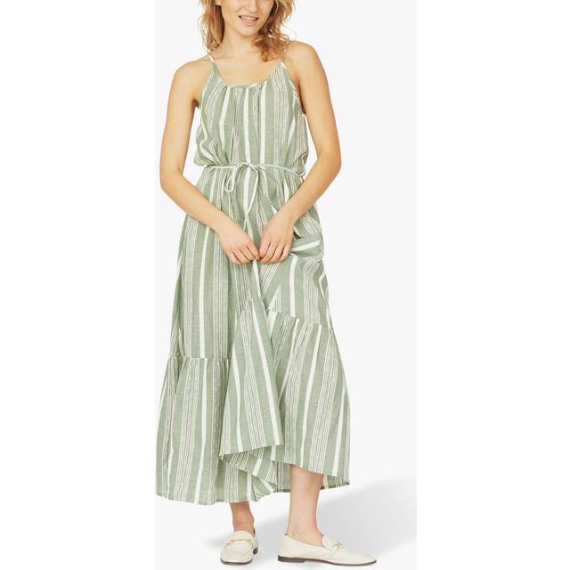 Sisters Point Striped Summer Dress - Green Print