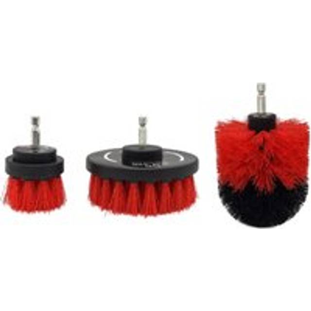 Amtech 3 Piece Drill Cleaning Brush Attachment Set 1/4" Hex