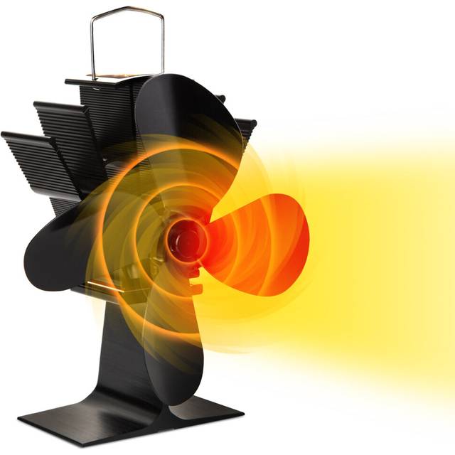 Heat Powered 4 Blade Stove Fan Log Burner Heat Circulation