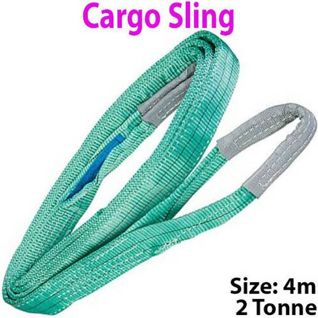 4m 2 Tonne (2000KG) Flat Webbing Strong Cargo Sling Lifting Crane Hoist Strap