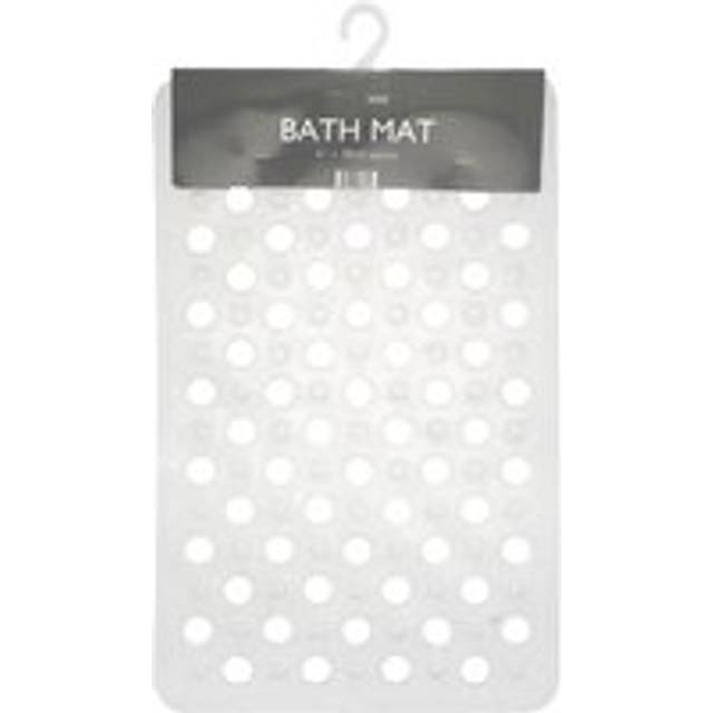 Bath Mat PVC Safety Suction Cups Retro Style 61 x 38cm - Blue