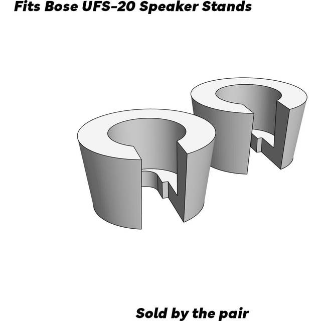 1pc bose ufs-20 speaker stand part - black articulating plastic backplate