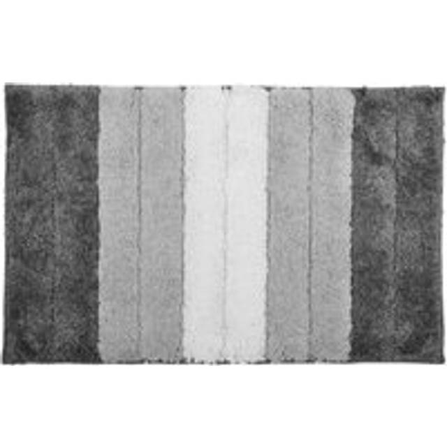 Shades Striped Microfibre Bath Mat Shower Bathroom Non-Slip - Grey - 50x80cm