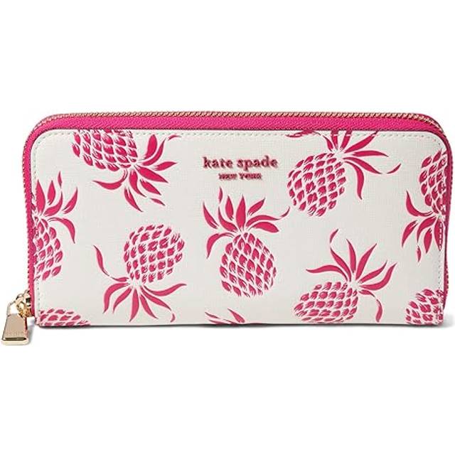 White Pink Pineapple Continental Wallet - Multi (*)