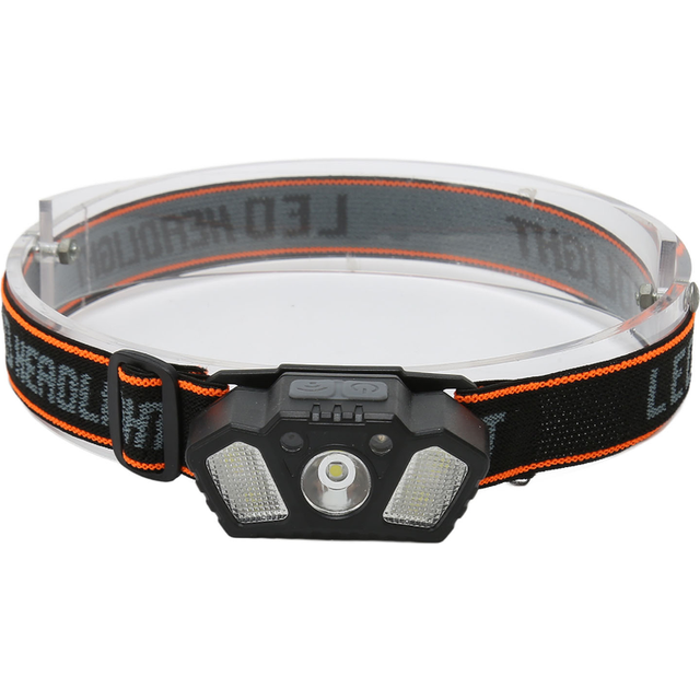Chronus LED Headlamp Rechargeable Bright Lightweight USB Sensor Headlight for Outdoor Camping Running Cycling Fishing(Black)