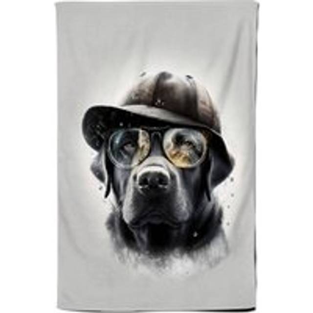 Labrador Retriever Dog With Hat Splashart Tea Towel - Multi - One Size