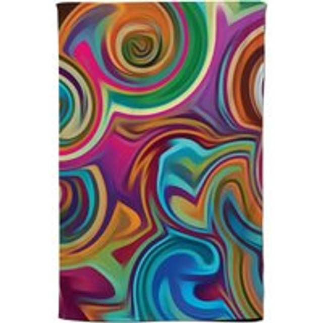 Colourful Wave Pattern Tea Towel - Red - One Size