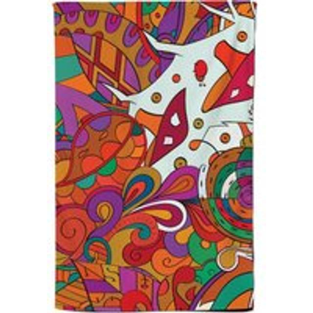 Mehndi Design Tea Towel - Red - One Size