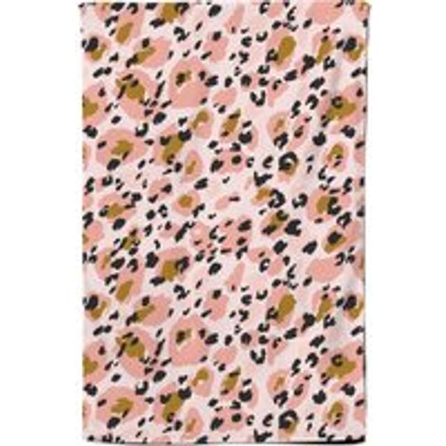 Hand Drawn Pink Leopard Print Tea Towel - One Size