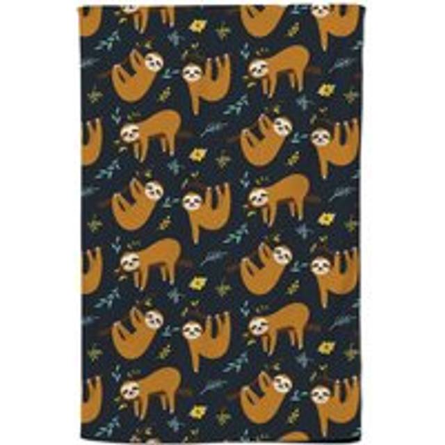Cute Sloths Tea Towel - Brown - One Size