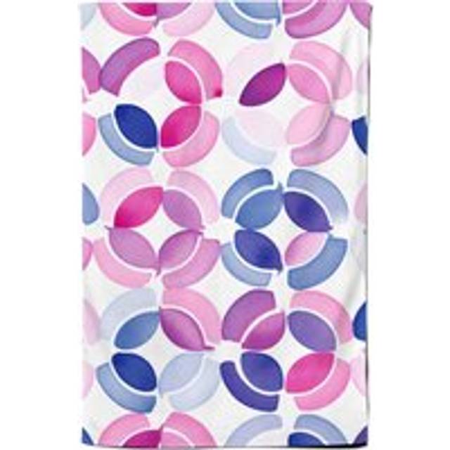 Interlocking Pink Blue Shape Tea Towel - One Size