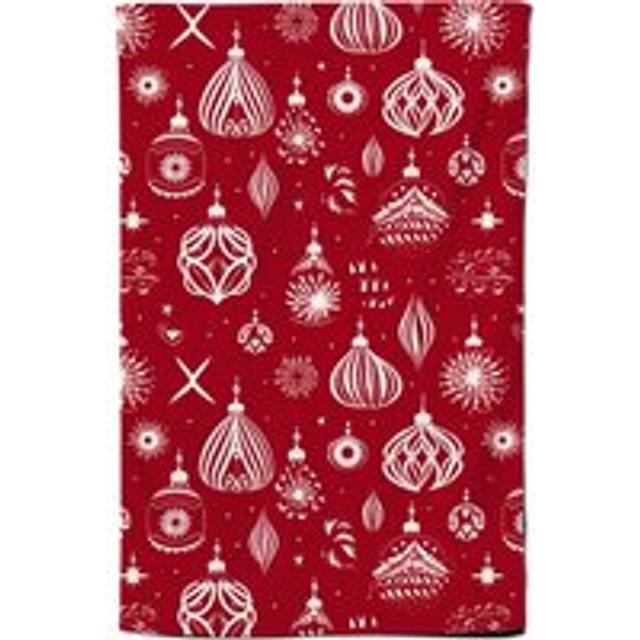 Red Christmas Decorations Pattern Tea Towel - One Size