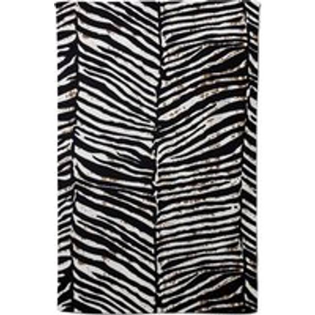 Zebra Pattern Tea Towel - Black - One Size