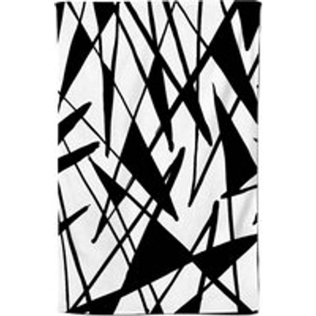 Brush Abstract Pattern Tea Towel - Grey - One Size