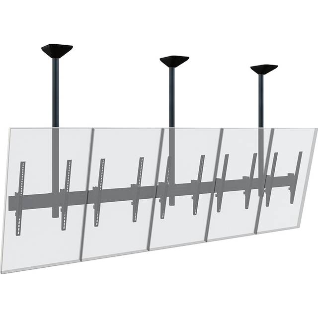 Hagor comPROnents® Menuboard ceiling mount for 5 displays 46-65" portrait| max. VESA 400x600