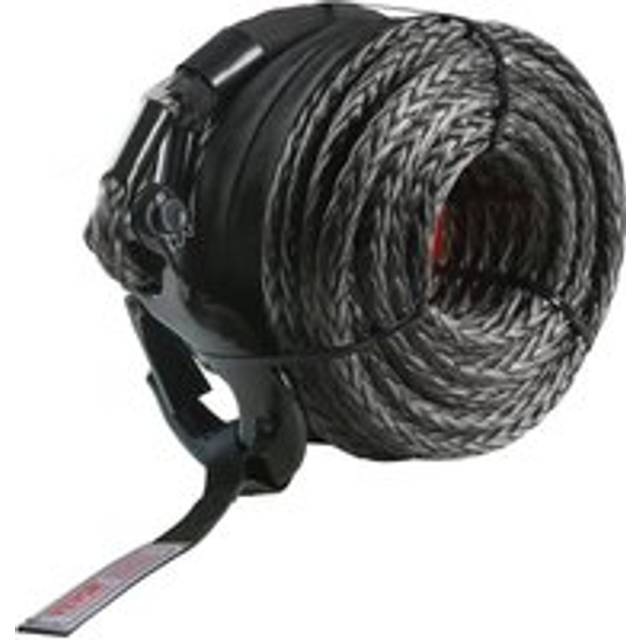 Mophorn - vevor Synthetic Winch Rope, 3/8 Inch x 85 Feet 26,500 lbs Synthetic Winch Line Cable Rope with Protective Sleeve + Forged Winch Hook + Pull