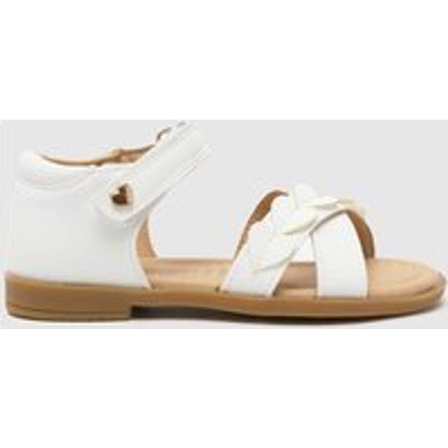 schuh White Topaz Heart Girls Toddler Sandals