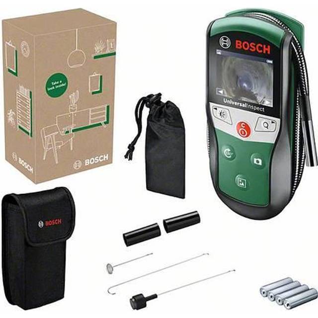 Bosch inspektionskamera UniversalInspect (endoskopkamera med 8 mm diameter för färgbilder i hög kvalitet, böjlig kabel på 0,95 m och inbyggd minnesfunktion, i e-handelskartong)