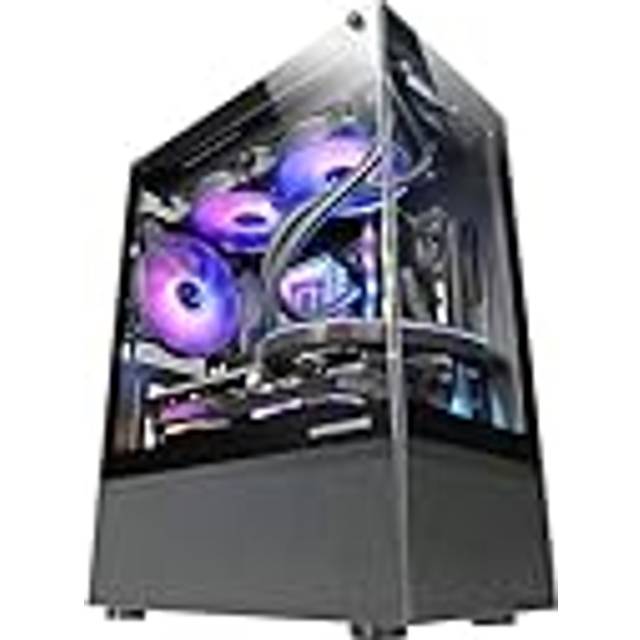 Mars Gaming MC-SE, Micro-ATX PC-fodral, ramlöst främre och sidopaneler, bottendesign med AirTech nätteknik, dubbelkammare spelminitorn, stöd för vätskekylning, svart