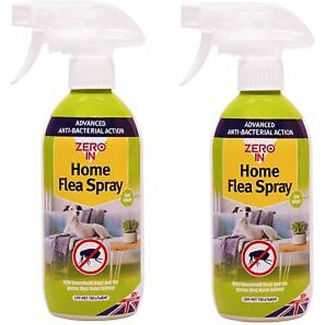 2x Household Flea Killer Spray Antibacterial Home Flea Treatment 500ml