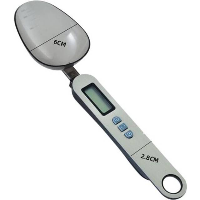 25cm LCD Digital Kitchen Scale with Two Spoon Head Measuring Food Flour Digital Spoon