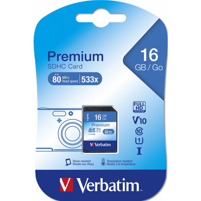 Verbatim 43962 16 GB SecureDigital Class 10 SDHC-kort