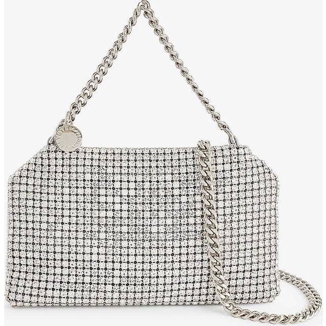 Stella Mccartney Womens Silver Falabella Satin Crossbody Bag - SILVER