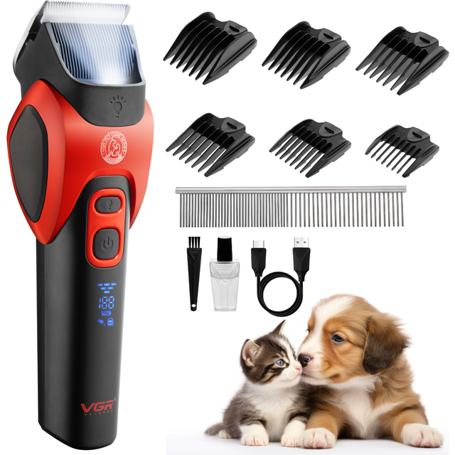 Dog cat pet grooming kit rechargeable cordless electric hair clipper trimmer set