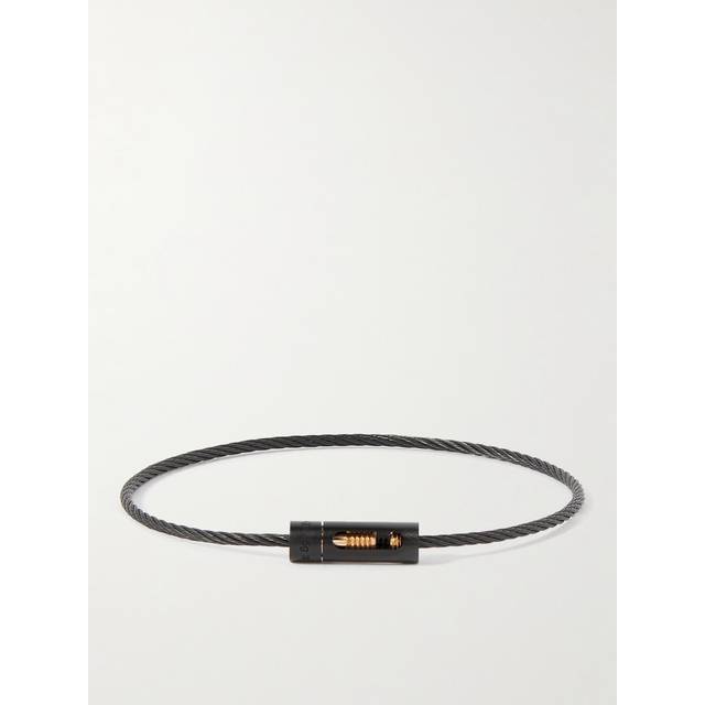 Le Gramme - 5g Recycled Titanium, Polished-Ceramic, Stainless Steel and 18-Karat Gold Bracelet - Men - Black - 18