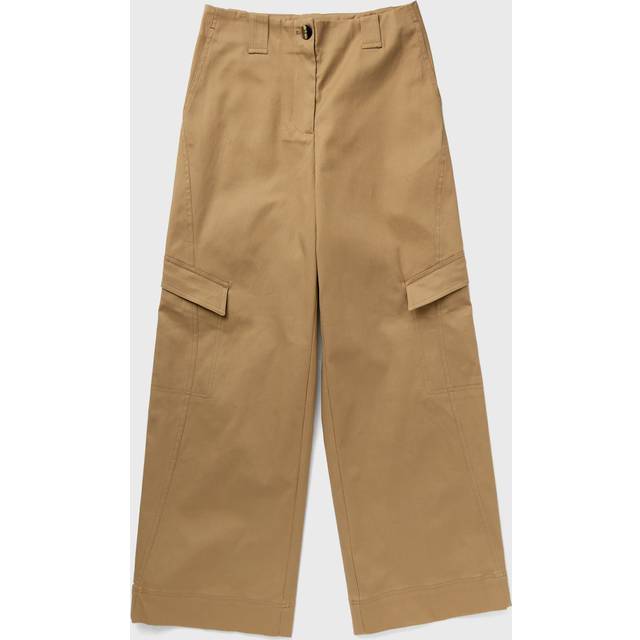 GANNI Tan Straight-Leg Cargo Pants - 177 Tiger's Eye - DK 36