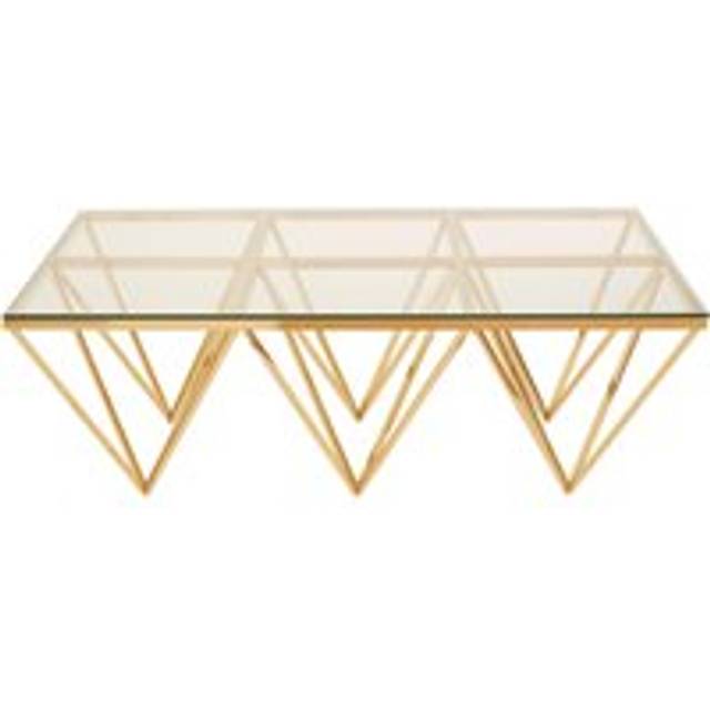 Unique Design Gold Finish Spike Legs Coffee Table, Durable Decorative Table, Sleek Display Coffee Table - One Size