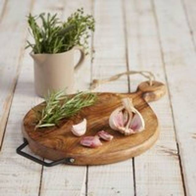 Personalised Natural Mango Wood Round Chopping Board - S