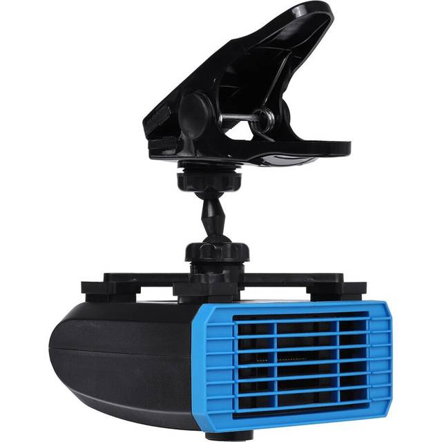 (Blue, 12V) 12V/24V Car Portable Electric Heater Heating Cooling Fan Windscreen Defroster Demister
