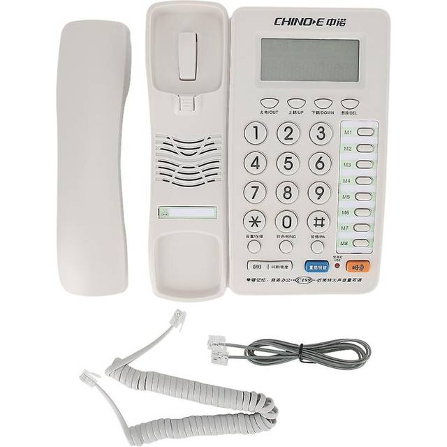 C199 Fixed Telephone Home Wired Landline Business Office Corded Phone Desk Large Displaywhite