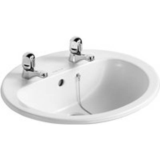 Armitage Shanks - Orbit 21 Countertop Basin with Overflow 550mm Wide - 2 Tap Hole