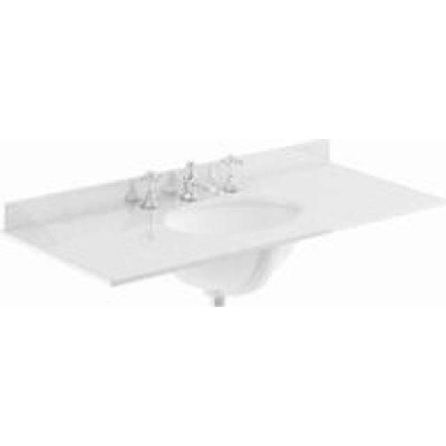 White Marble Top Furniture Basin 1000mm Wide 3 Tap Hole - Bayswater