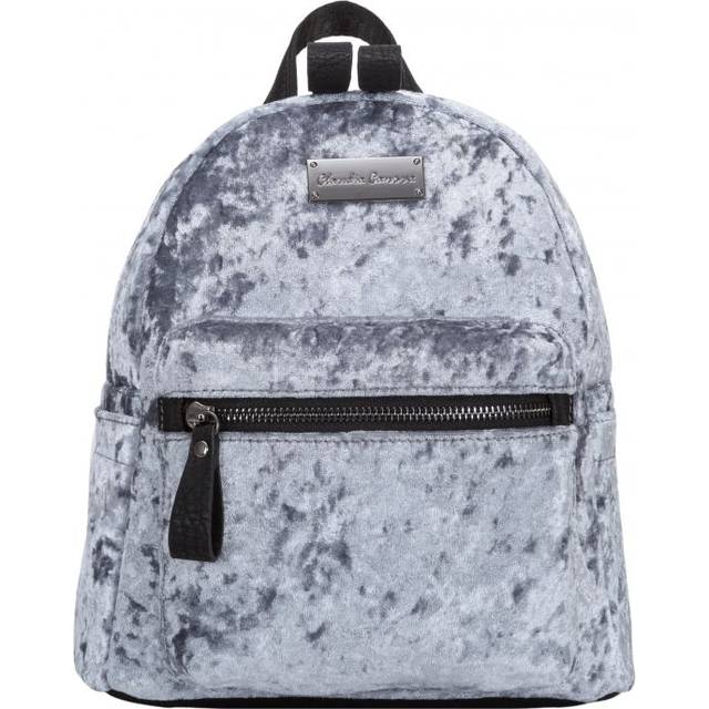 Claudia Canova Womens Anii XS Velour Backpack - Grey Velvet - One Size