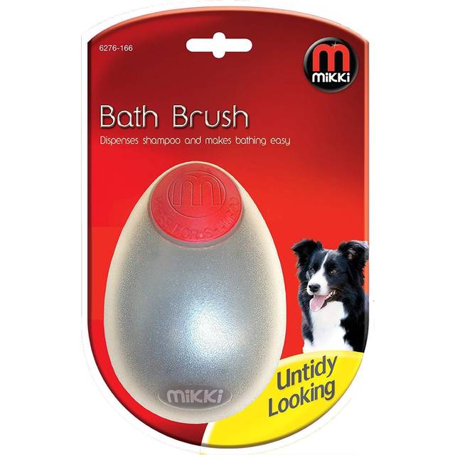 Mikki dog bath brush & shampoo dispenser gently massage dogs or cats clean