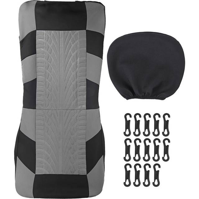 (Gray - 2 Pcs) 2/4/8PCS Seat Cover Front Back Row 5-Seats for Car SUV Truck Van 3Colors