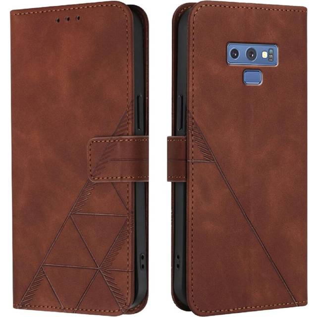 (Brown) Case for Samsung Galaxy Note 9 Pu Leather Wallet Cover Credit Card Holder Flip Folio Book Protective