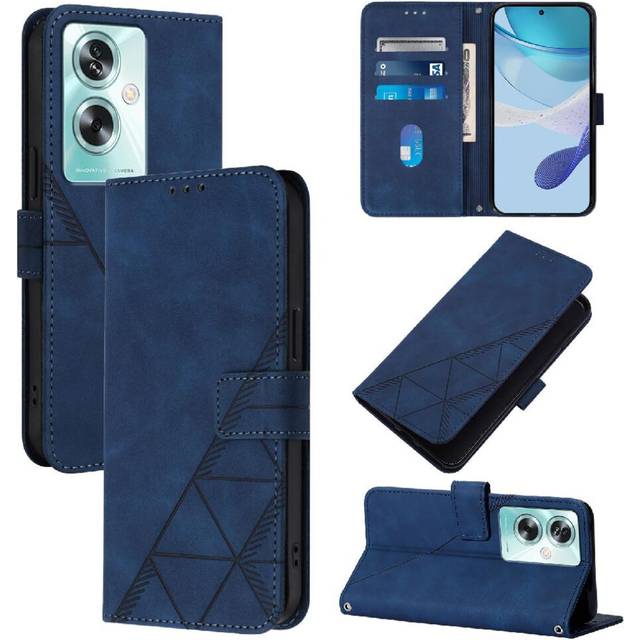 (Blue) Case for Oneplus Nord N30 Se 5g Flip Folio Book Protective Pu Leather Wallet Cover Credit Card Holder